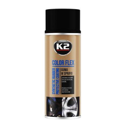 K2-COLOR FLEX GUMA CZARNA POŁYSK 400ML